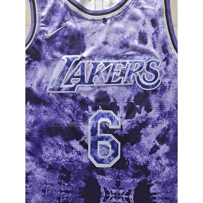 Camiseta Los Angeles Lakers LeBron James NO 6 Select Series 2023 Violeta